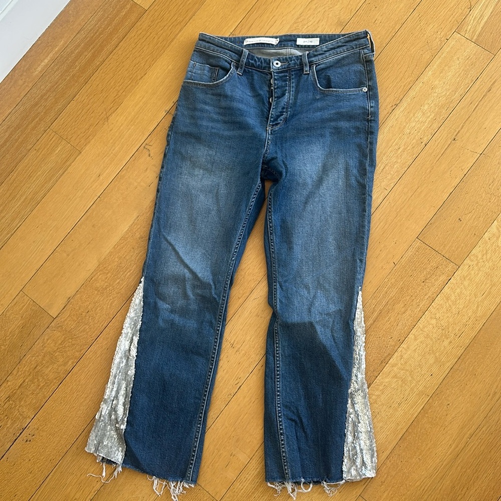 Pilcro and Letterpress, flare sequins, sz 29, EUC